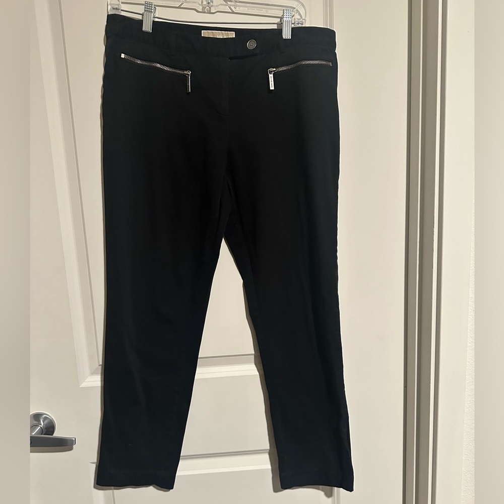 Michael Kors black pants with front zippers